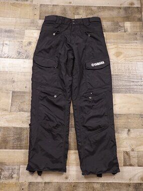 Vintage Yamaha Snowmobile Pants Men’s Medium Black Insulated Cargo Riding Pants